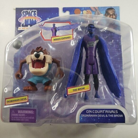SPACE JAM: New Legacy On Court Rivals Tasmanian Devil & The Brow Action Figure - Picture 1 of 2